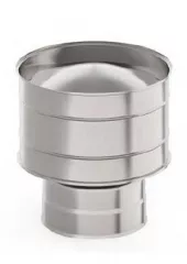 Оголовок с дефлектором, ф 115х200, AISI 439/439, 0,5мм/0,5мм, (К), h=230мм, тип-2												